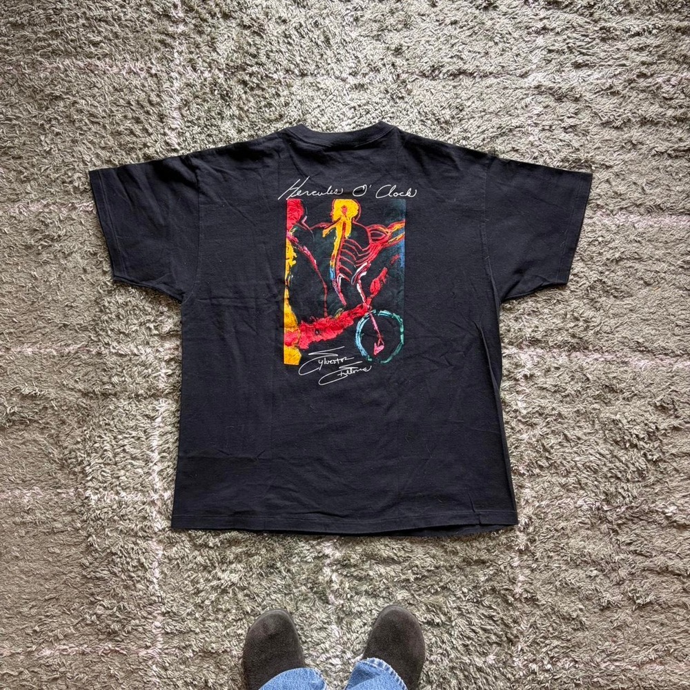 Vintage Planet Hollywood Sylvester Stallone Hercules O'Clock T Shirt Black XL